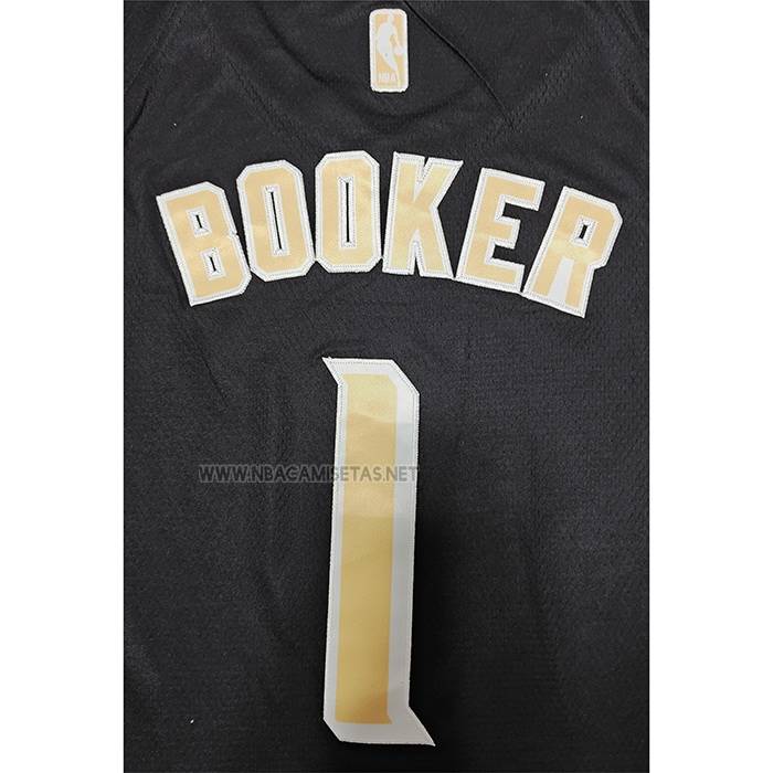 Camiseta Phoenix Suns Devin Booker NO 1 Select Series Oro Negro
